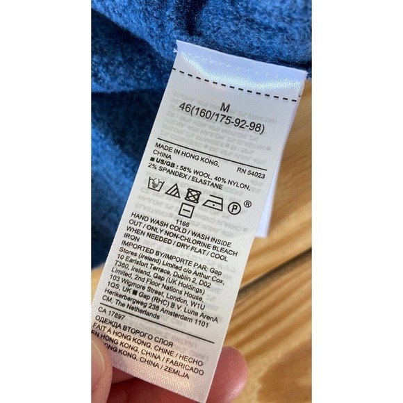 NWT Banana Republic Wool Turtleneck Sweater Size Medium Women’s Blue MSRP $109 - Picture 6 of 9